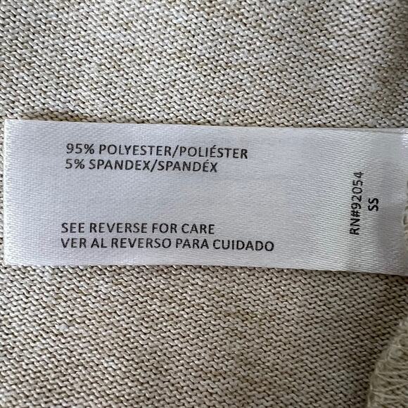 ByDesign Lightweight Sweater Womens XL Beige Paris Cityscape 3/4 Sleeve Top - Picture 6 of 7